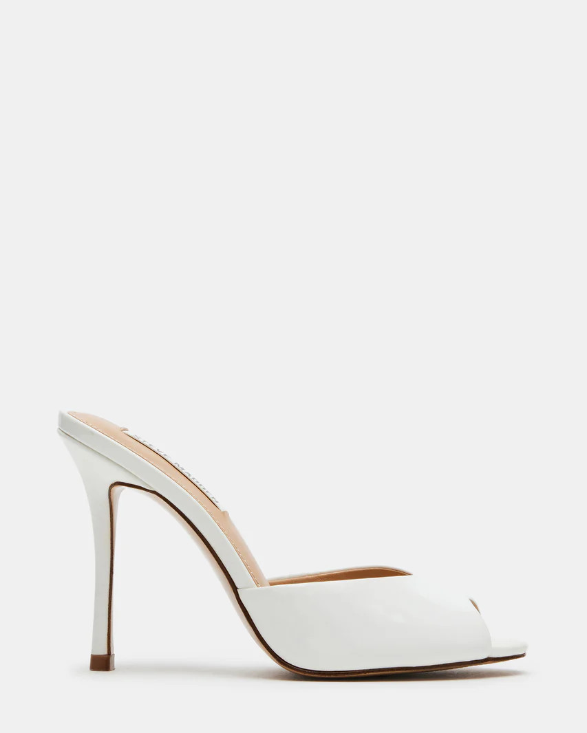 PRIYA White Patent Mule | Women's Heels | Steve Madden (US)