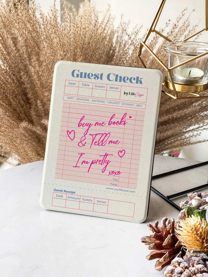 Guest Check New Kindle 11th Gen 2024 Case Auto Wake/sleep Kindle Case Cover Colorsoft Paperwhite ... | Etsy (US)