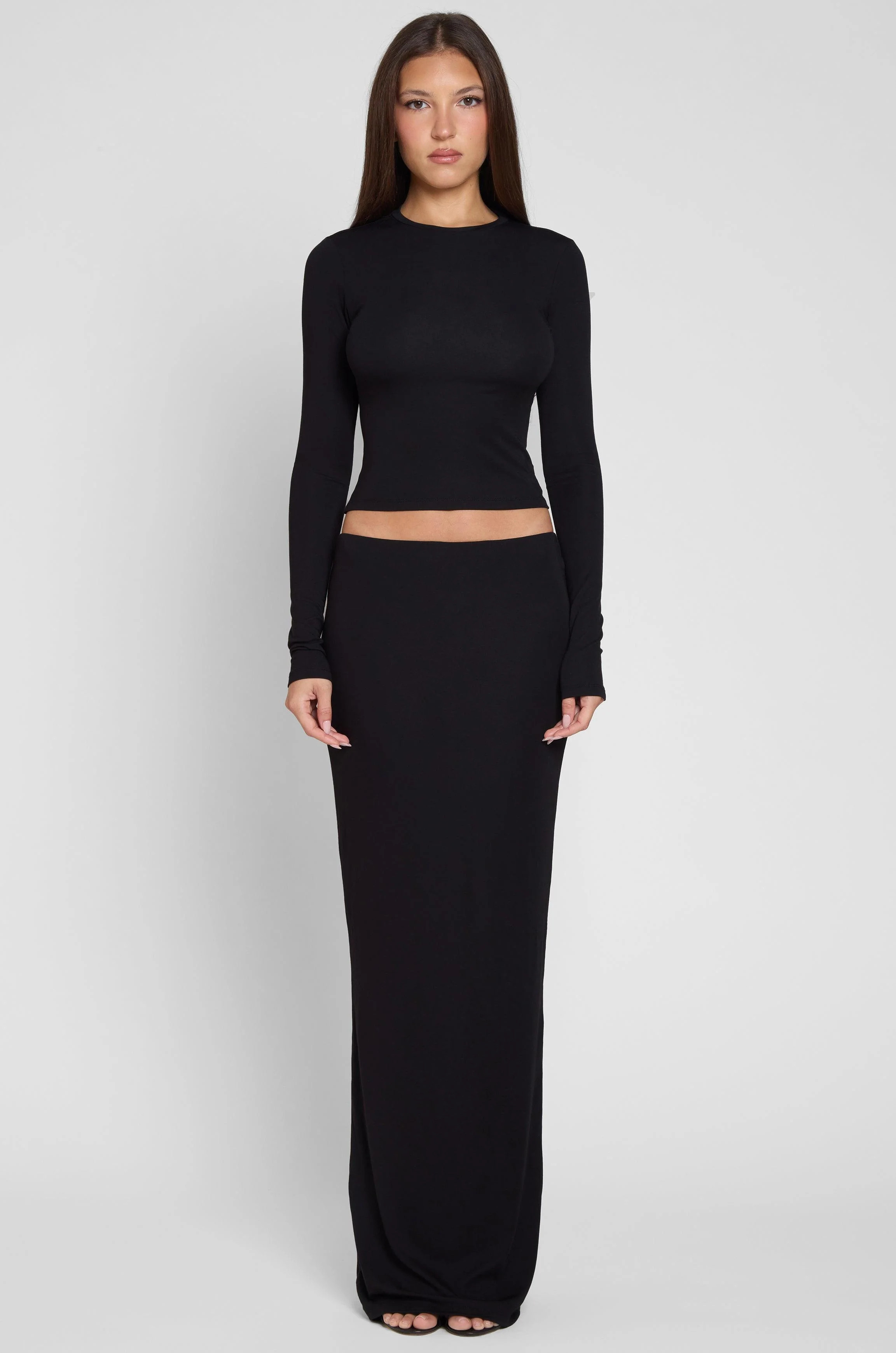Everyday Jersey Maxi Skirt - Black | LEAU (US)