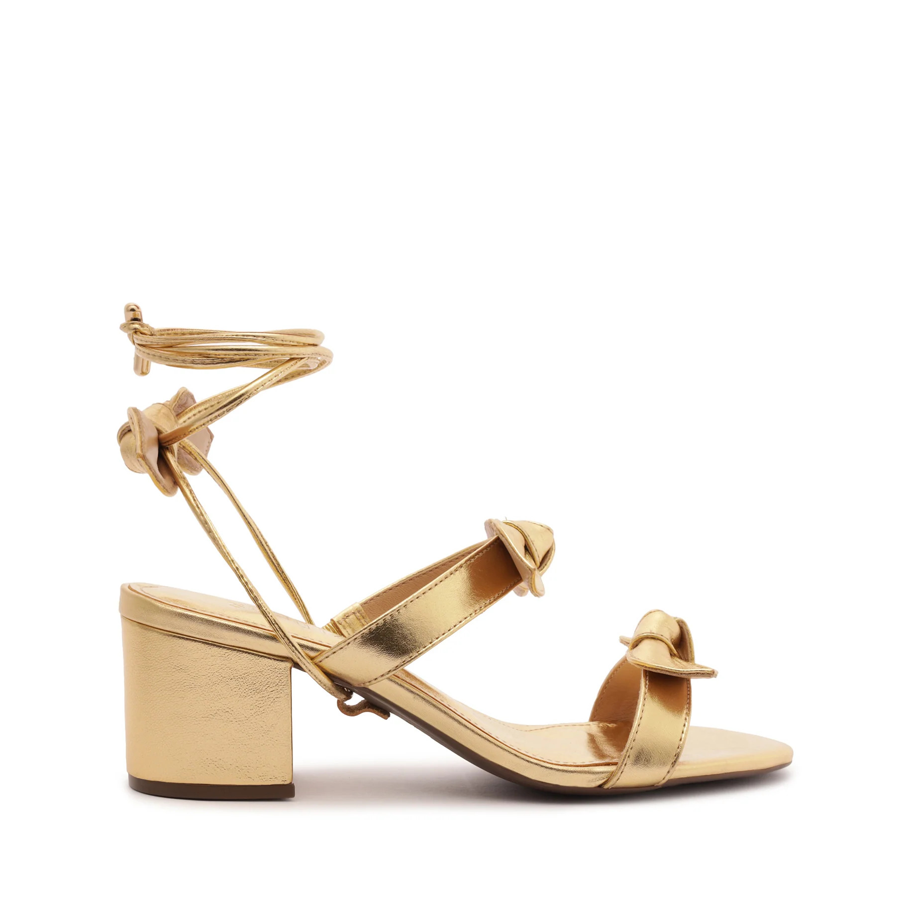Alia Mid Block Metallic Leather Sandal | Schutz Shoes (US)