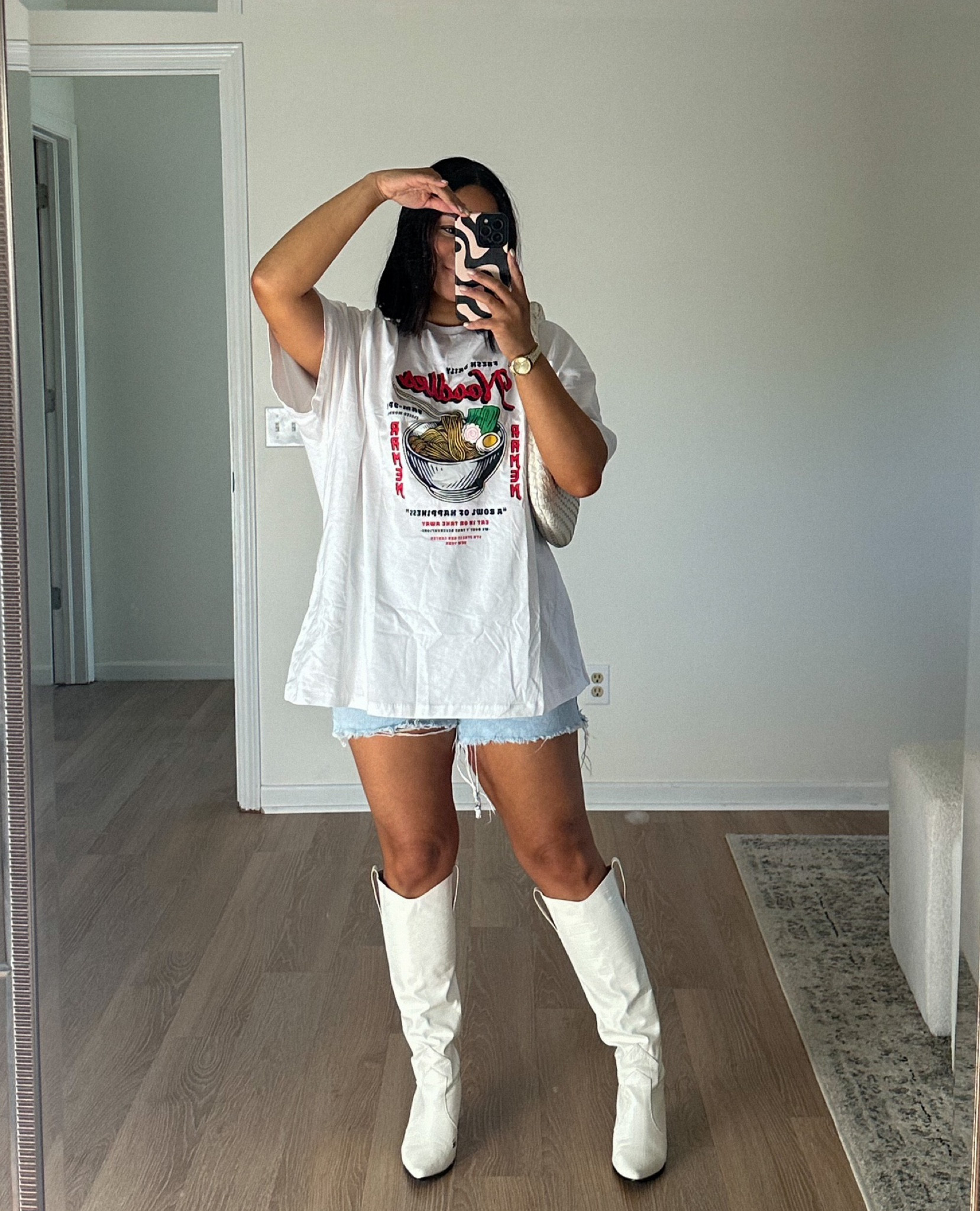 Oversized graphic- I sized up for a very oversized look! 
Denim shorts- I’ve had these for 2 seasons and I love them! They’re not too short and not too tight!
Cowgirl boots- tts, I wear them every chance I get! 

#LTKSeasonal #LTKstyletip #LTKshoecrush