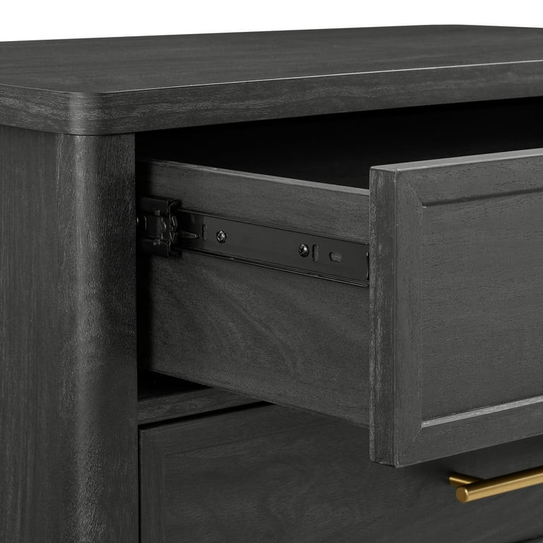 Better Homes & Gardens Oaklee 3 Drawer Nightstand with USB, Charcoal Finish | Walmart (US)