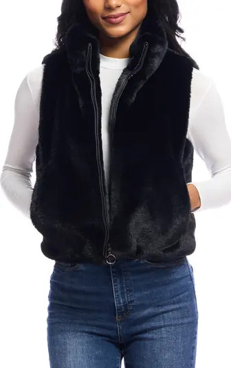 Le Mink Faux Fur Crop Vest | Nordstrom