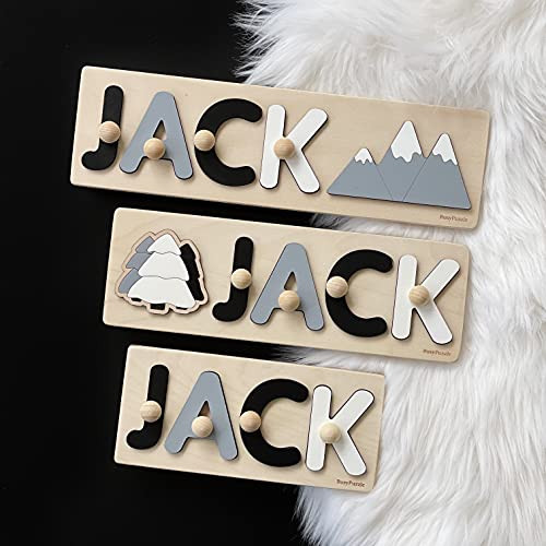 Personalized Name Puzzle with Engraving on the Bottom by Busy Puzzle Name Puzzle With Pegs Unique... | Amazon (US)