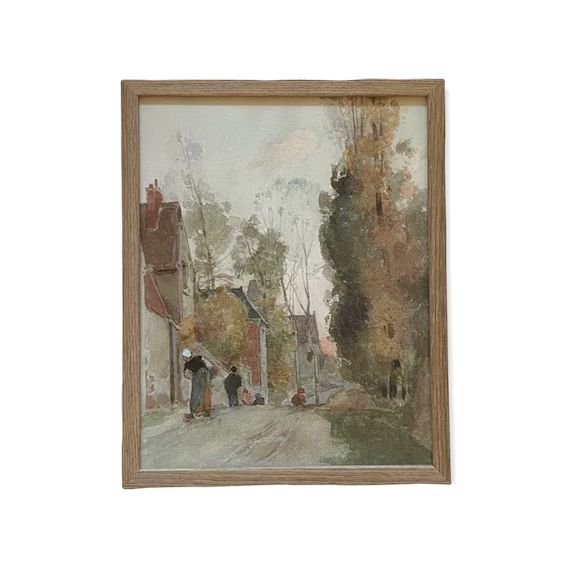 Vintage Framed Canvas Art  // Framed Vintage Print // Vintage Painting // European City Landscape... | Etsy (CAD)