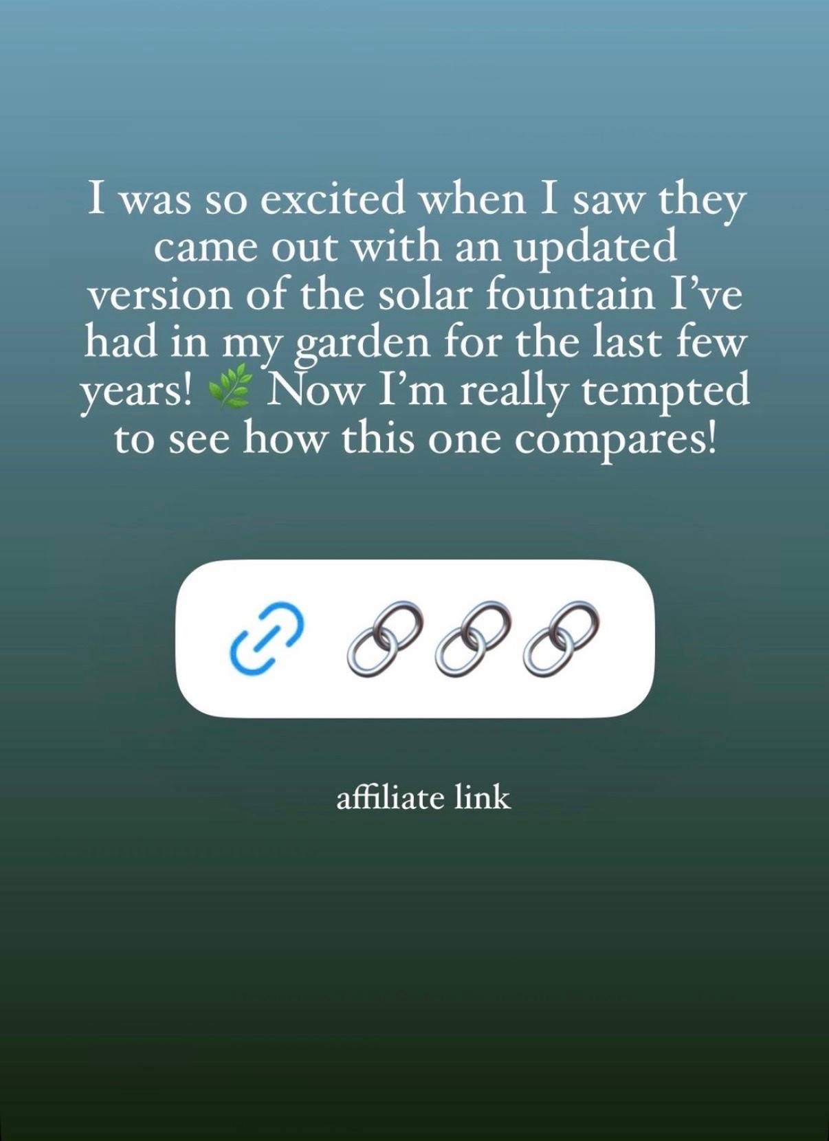 I was so excited to see there’s an updated version of the solar fountain I’ve been using for the last few years ⛲️