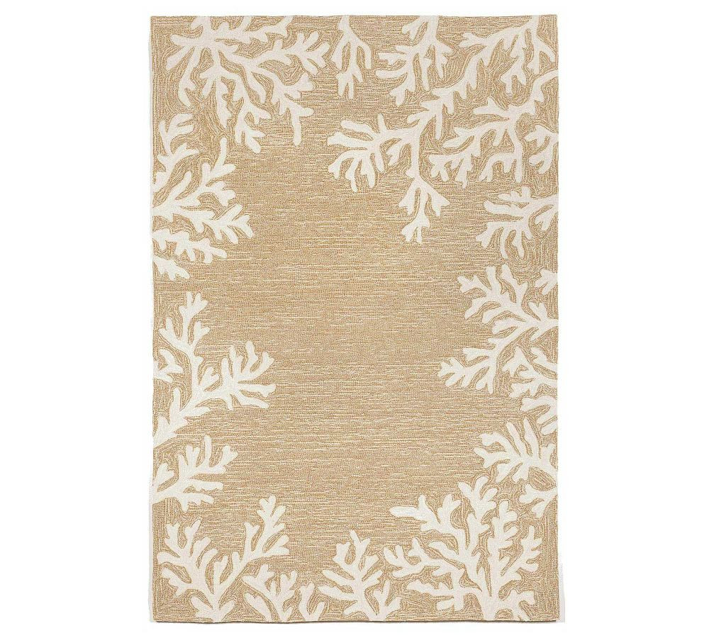 Coral Border Indoor/Outdoor Rug | Pottery Barn (US)