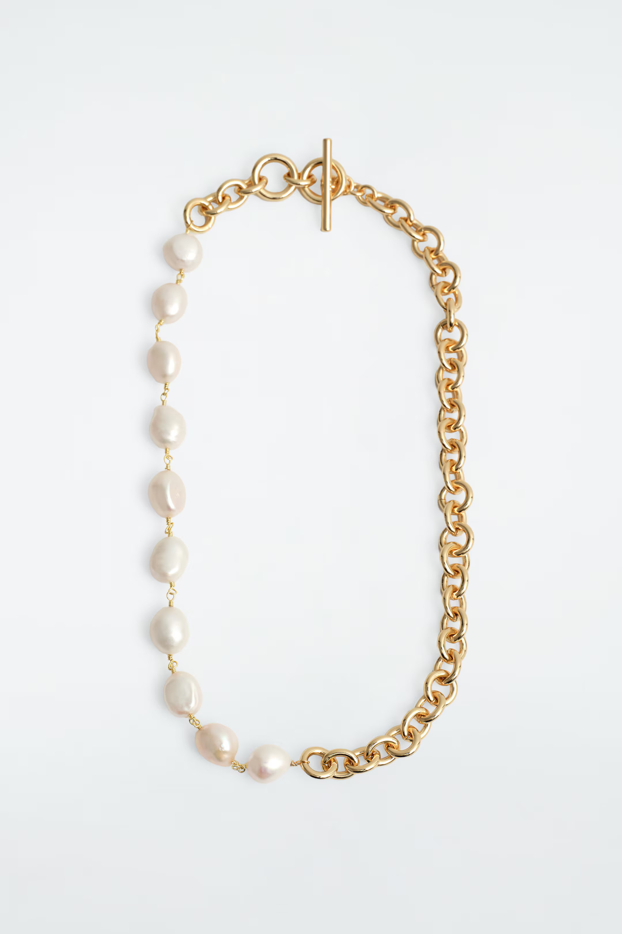 FRESHWATER PEARL CHAIN NECKLACE - GOLD / PEARL | COS UK