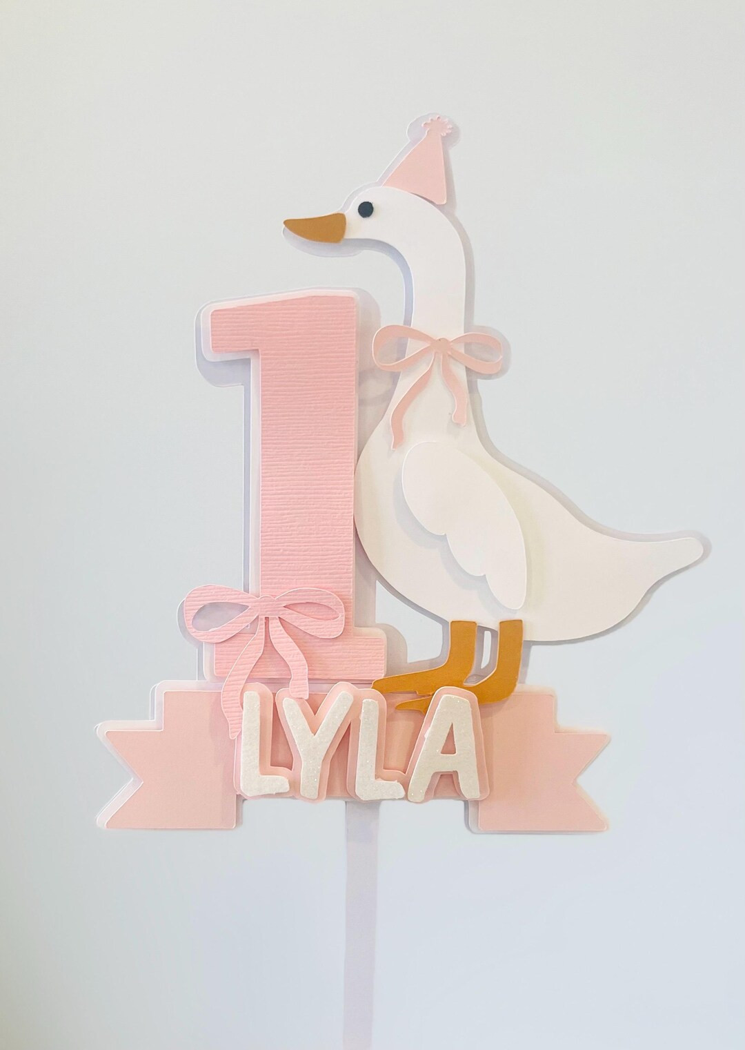 Custom Cake Topper With Name and Age One Silly Goose First Birthday Goose 1st Birthday Decoration... | Etsy (US)