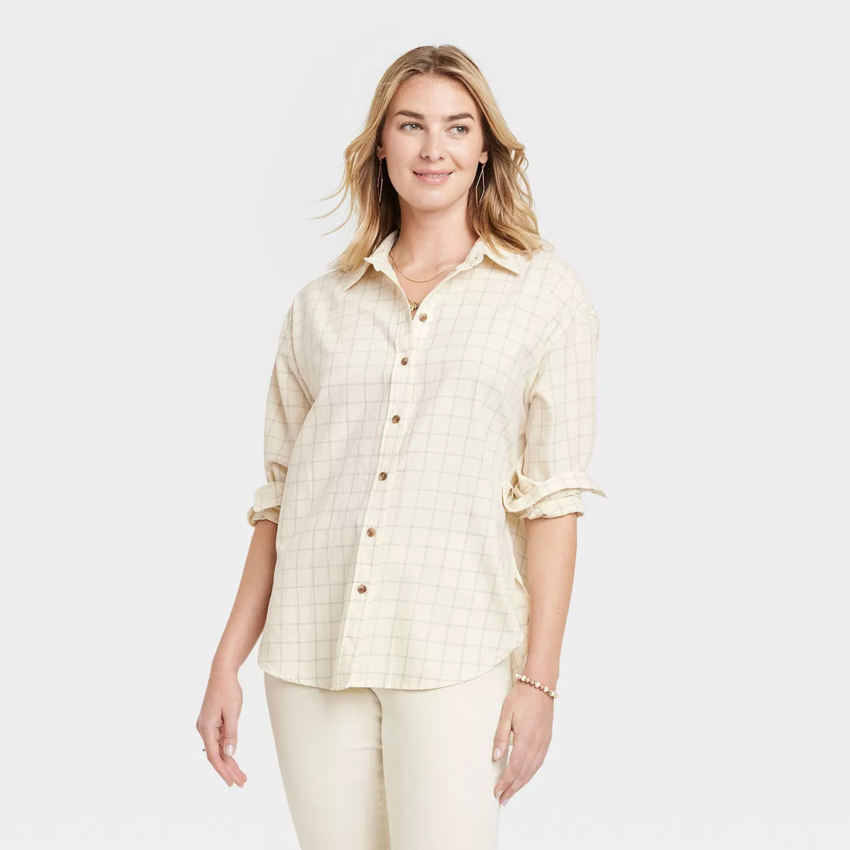 Women's Long Sleeve Oversized Button-Down Shirt - Universal Thread™ | Target