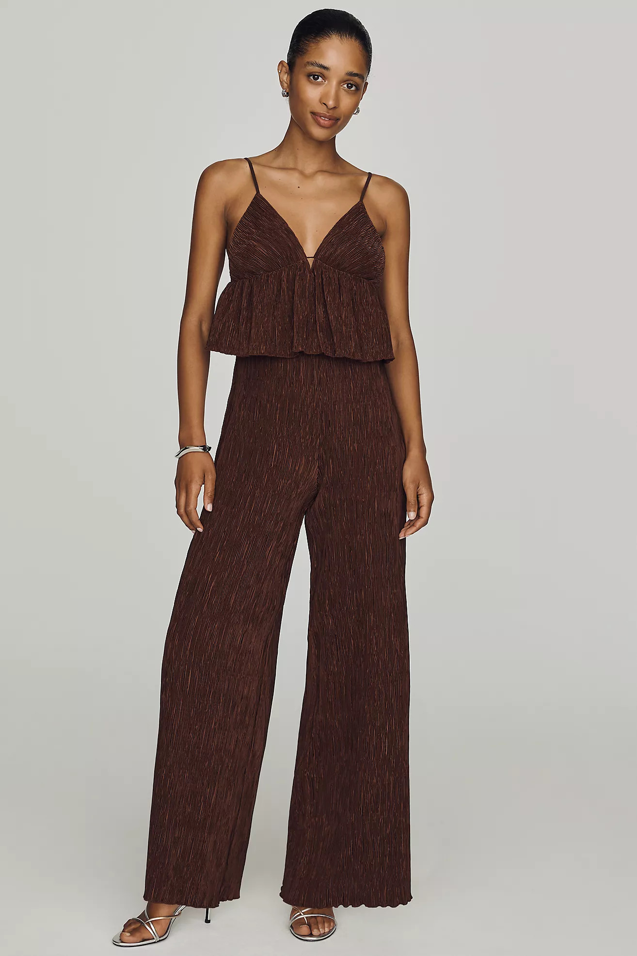 Saylor Nissa Wide-Leg Peplum Jumpsuit | Anthropologie (US)