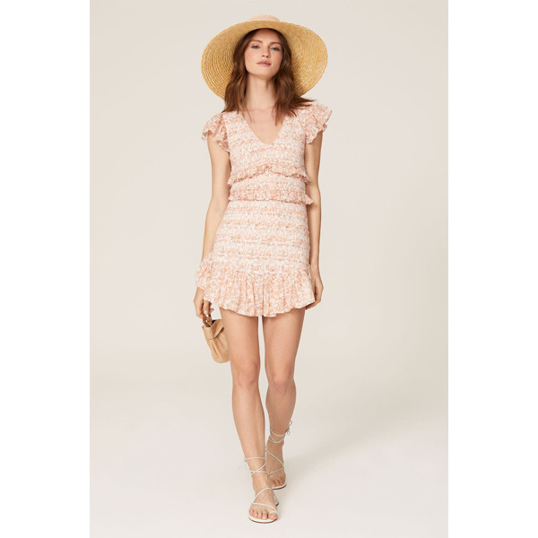 LoveShackFancy Sonora Dress print-pink | Rent the Runway