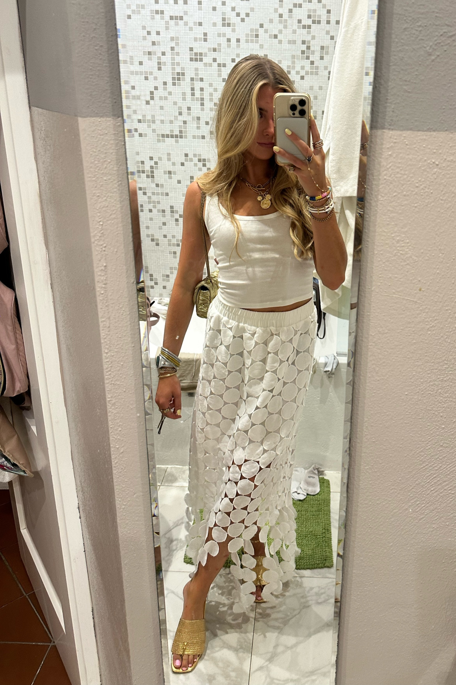 Tuscany Italy. Italy. European summer. Europe summer. Cicy Bell Womens Hollow Out Maxi Skirts Summer High Waisted Boho Fringe Hem Long Skirt size XS. Old navy white cropped tank top. Franco Sarto sandals. Tory Burch gold purse. #outfit #fashion #style #ootd #ootn #outfitoftheday #fashionstyle  #outfitinspiration #outfitinspo #tryon #tryonhaul#lookbook #outfitideas #currentlywearing #styleinspo #outfitinspiration outfit, outfit of the day, outfit inspo, outfit ideas, styling, try on, fashion, affordable fashion. 

#LTKShoeCrush #LTKStyleTip #LTKTravel