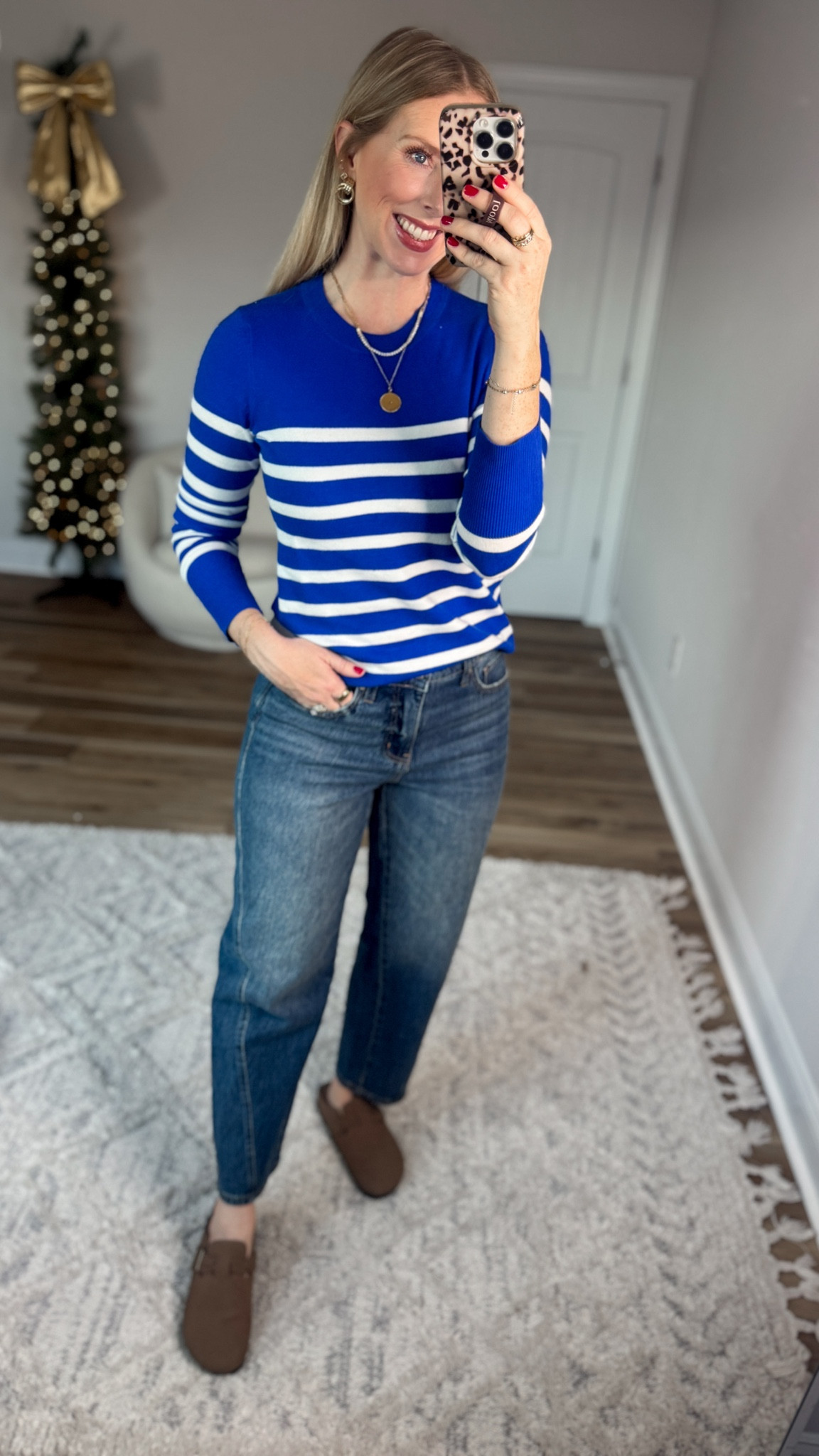 Weekend Walmart Wins try-on
Striped sweater- small
Barrel jeans- size up 

#LTKootd #LTKFindsUnder50
