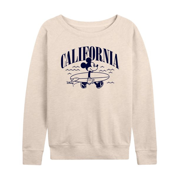 Mickey & Friends - California Mickey - Women's Lightweight French Terry Pullover | Walmart (US)