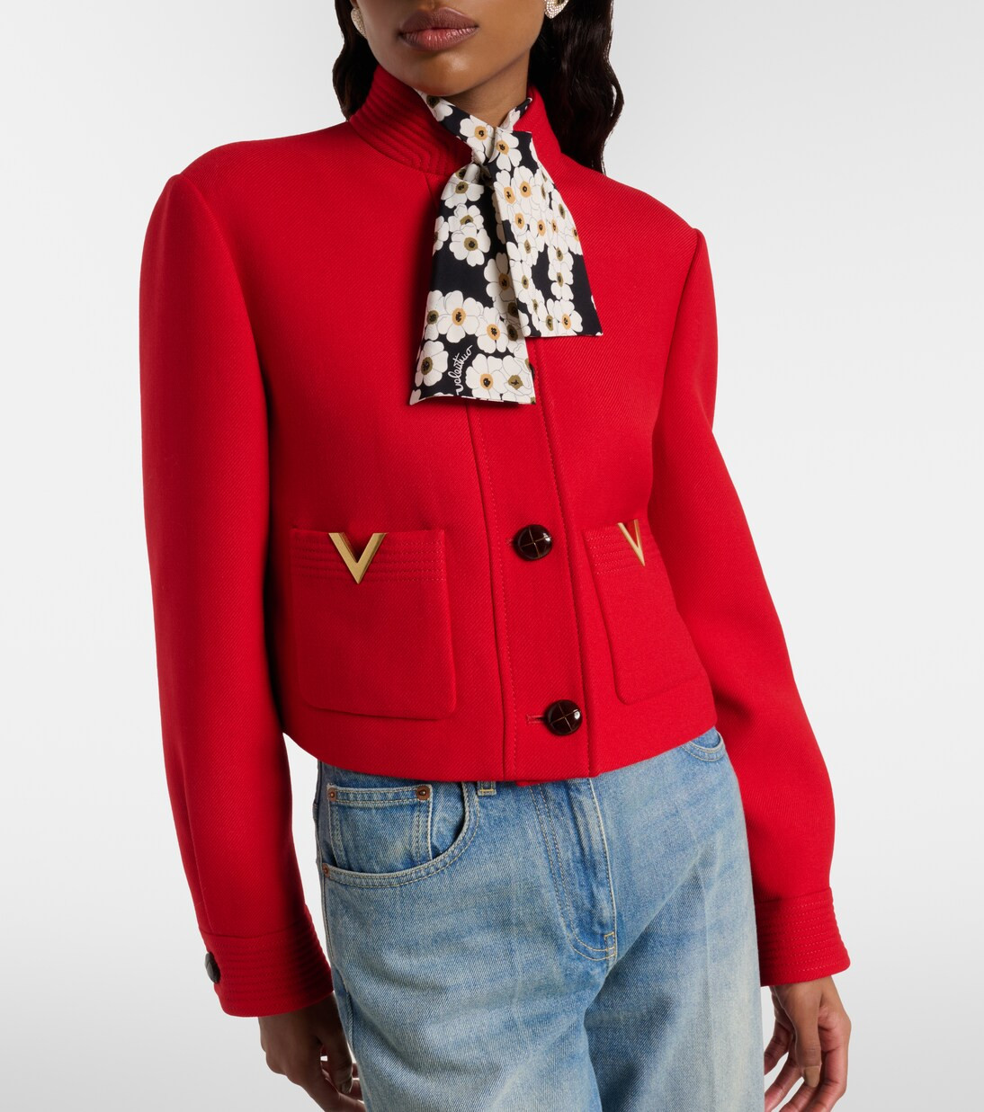 VGold wool and silk jacket | Mytheresa (UK)