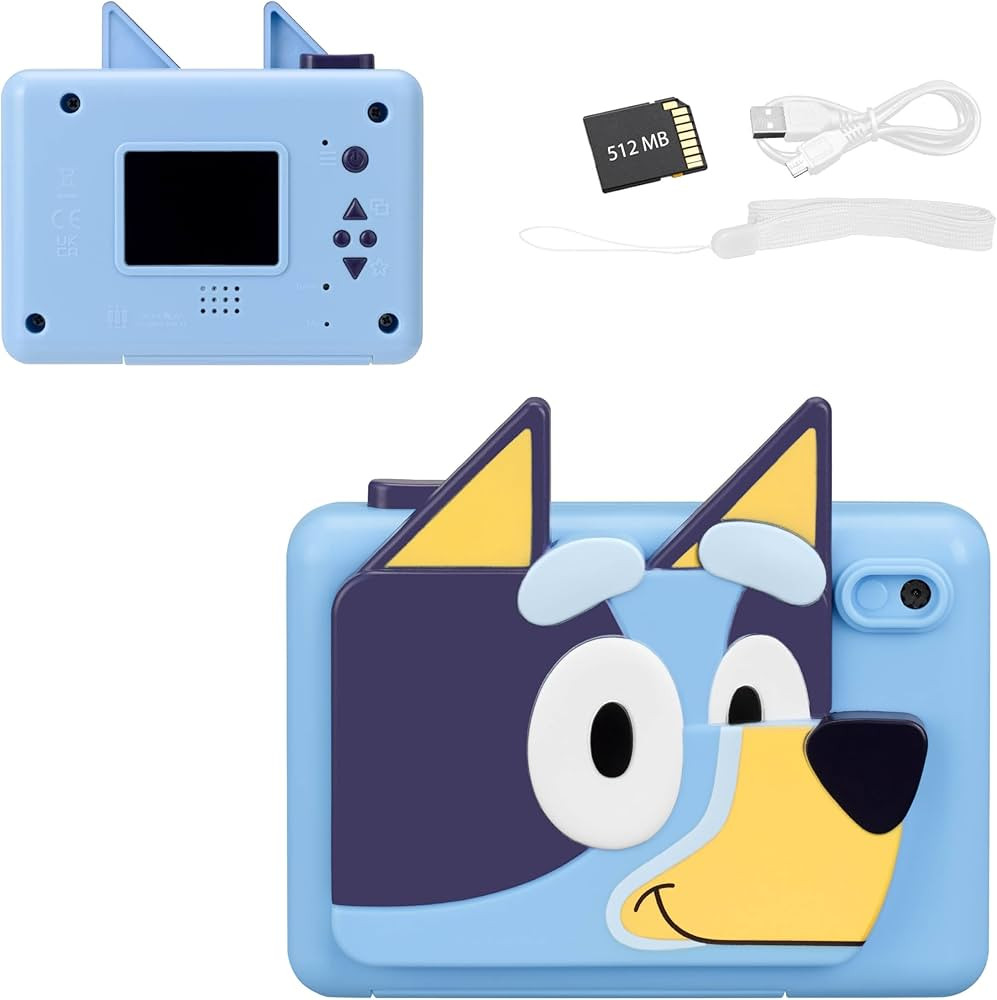 ekids Bluey Kids Camera with SD Card, Digital Camera for Kids with Video Camera, Built-in Digital... | Amazon (US)