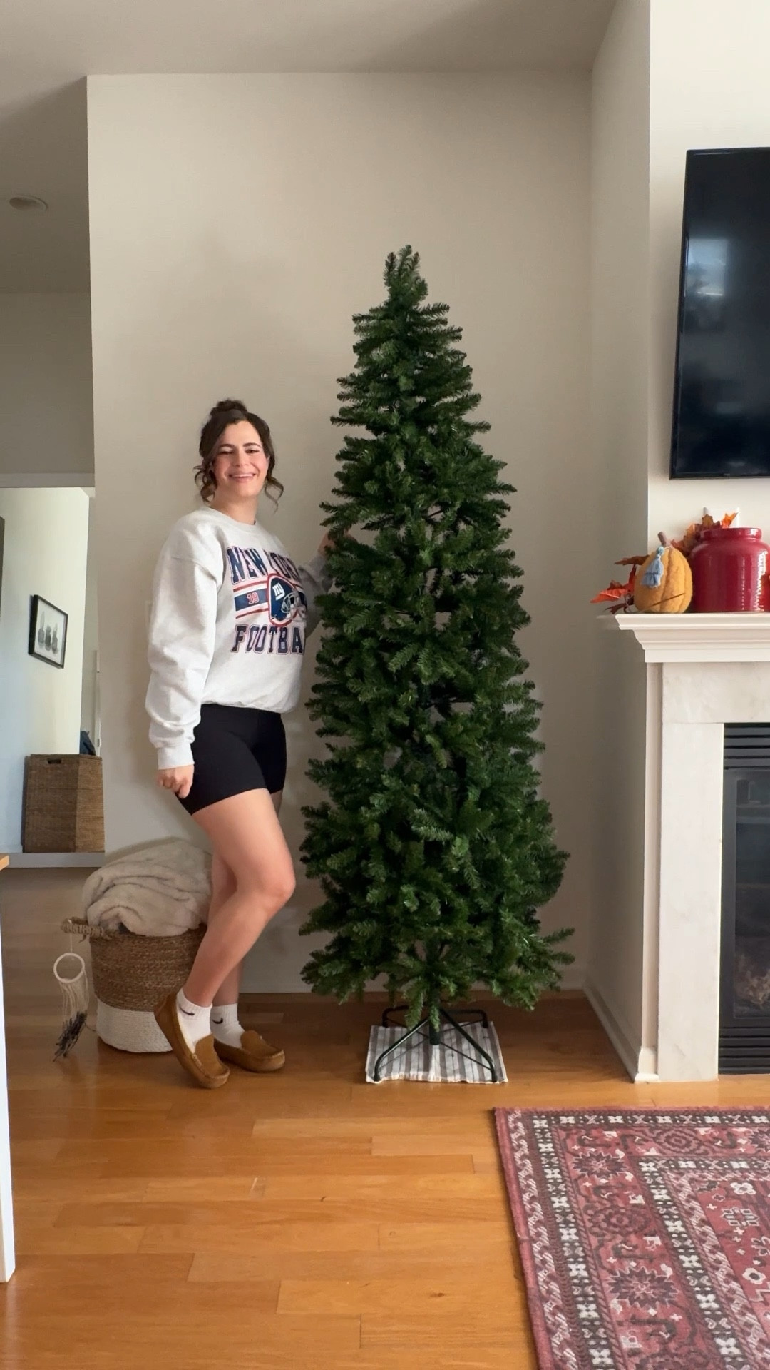 I love our tall slim Christmas tree that we got from Amazon! 🎄✨ great for apartments and we got the 7.5 foot one

#LTKHoliday #LTKHome #LTKSeasonal