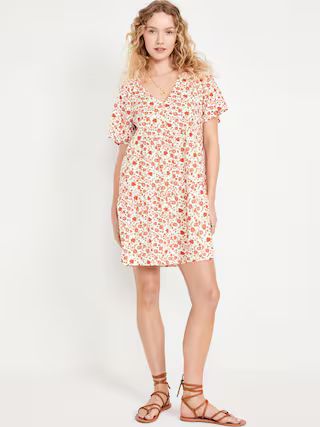 V-Neck Mini Swing Dress | Old Navy (US)