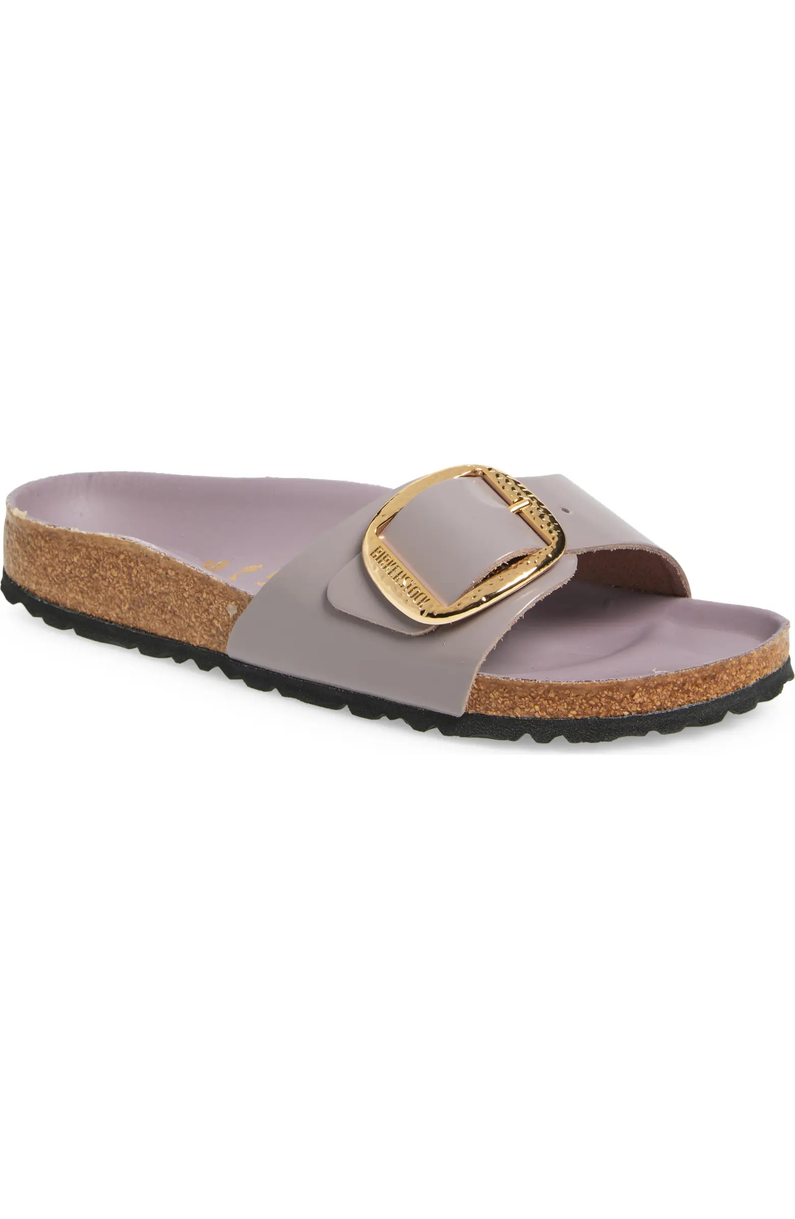 Birkenstock Madrid Hammered Big Buckle Slide Sandal (Women) | Nordstrom | Nordstrom