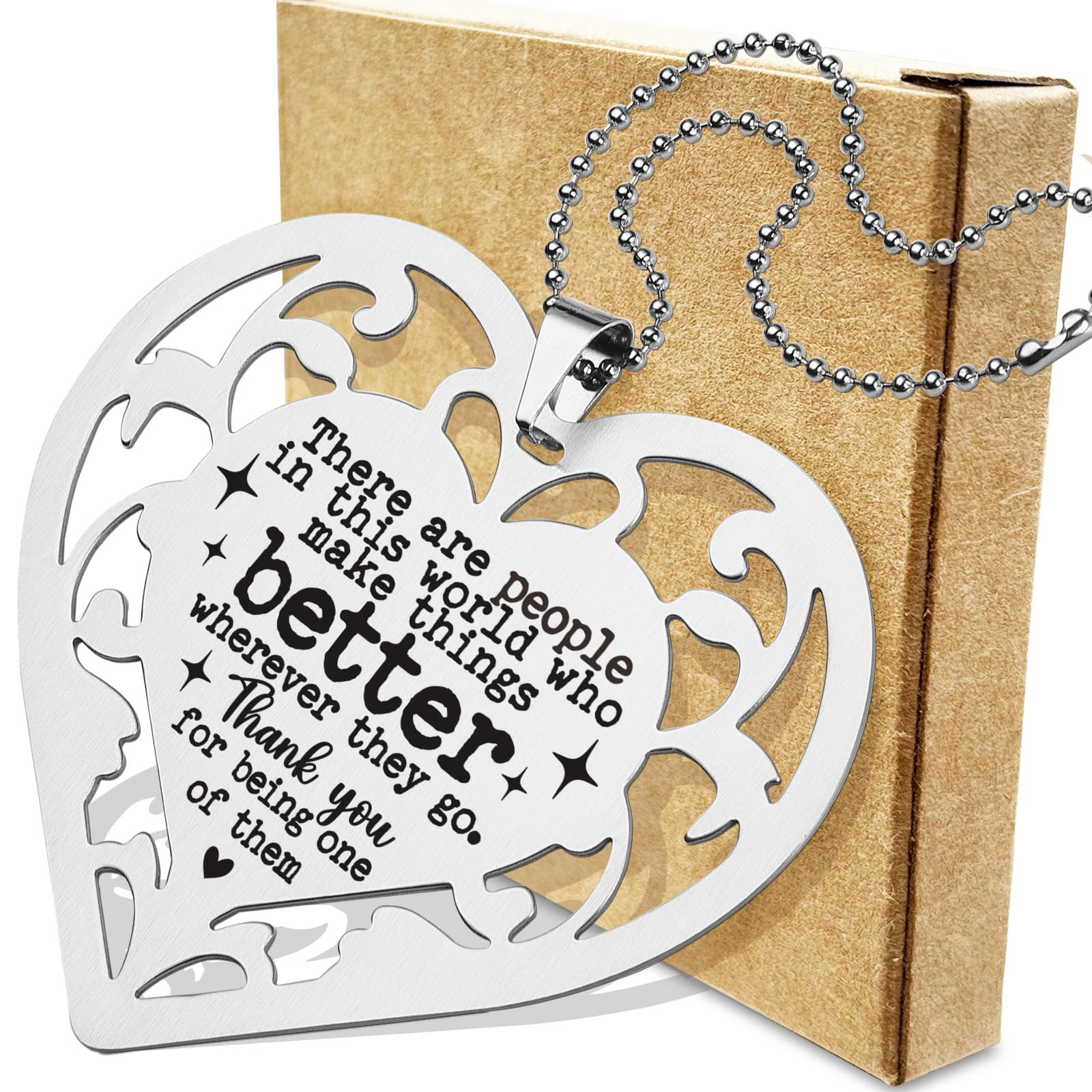 You Make The World Better Ornament, Heart Thank You Gift for Friend, Women, Coworker, Mentor, Vol... | Amazon (US)
