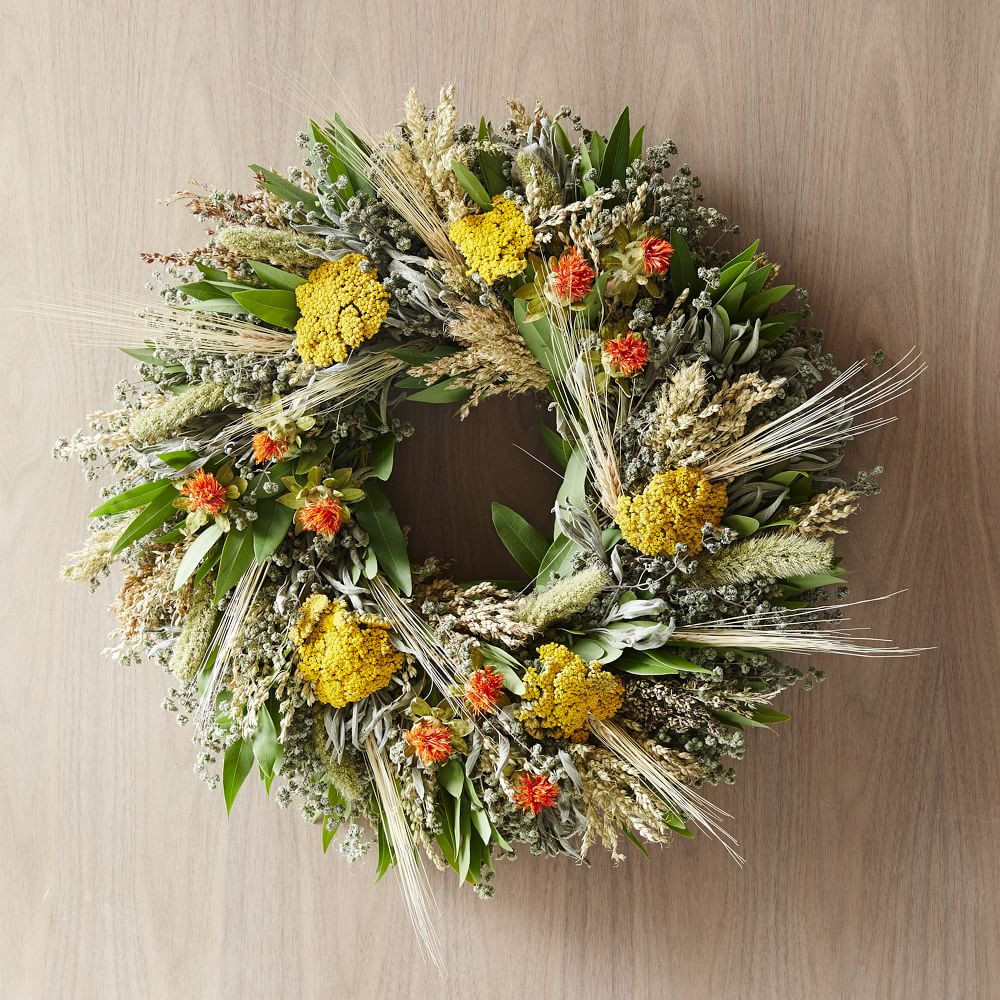 Fall Safflower Wreath | West Elm (US)