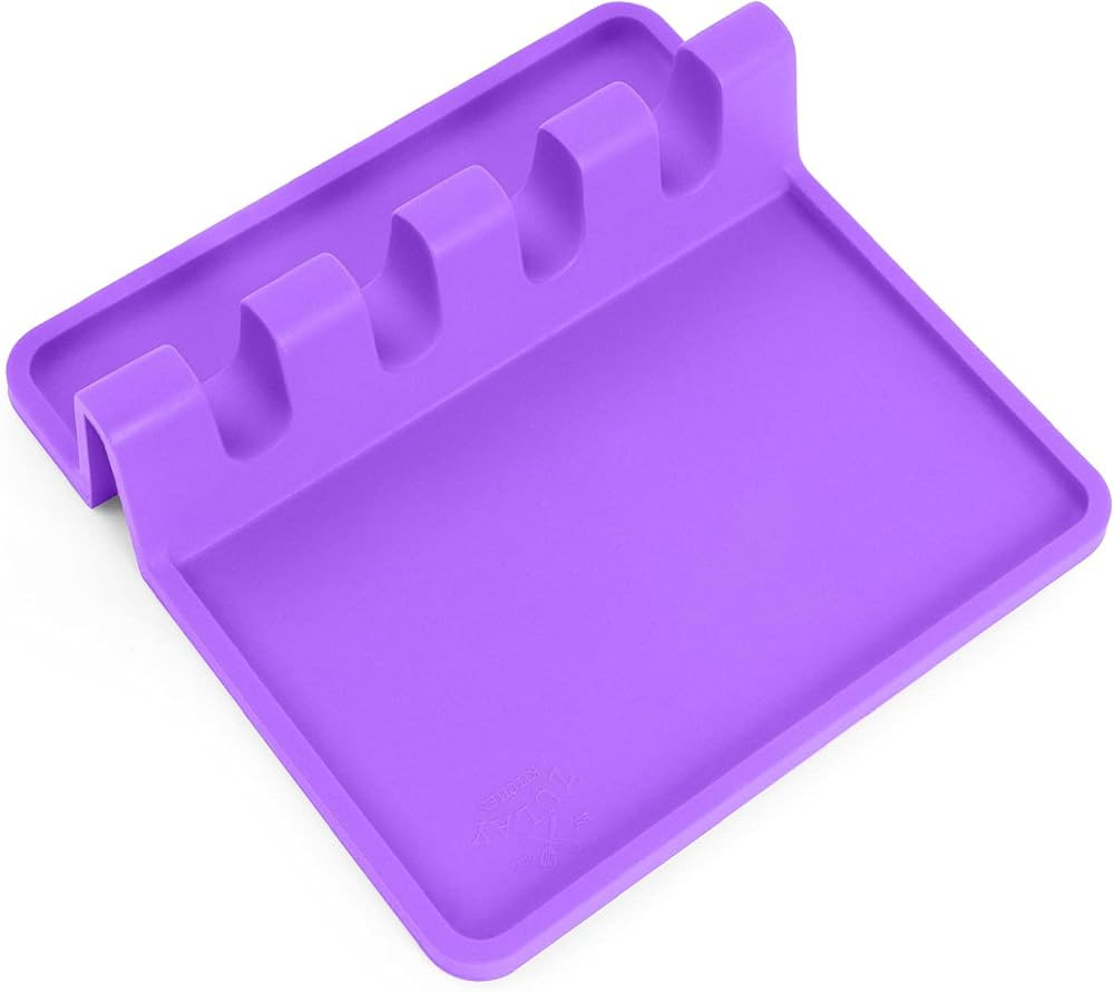 Silicone Utensil Rest with Drip Pad for Multiple Utensils, Heat-Resistant, Spoon Rest & Spoon Hol... | Amazon (US)