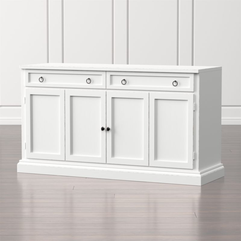 Cameo 62" White Modular Media Console | Crate & Barrel