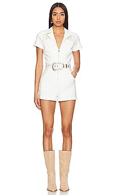 Show Me Your Mumu Outlaw Romper in White Rhinestone from Revolve.com | Revolve Clothing (Global)