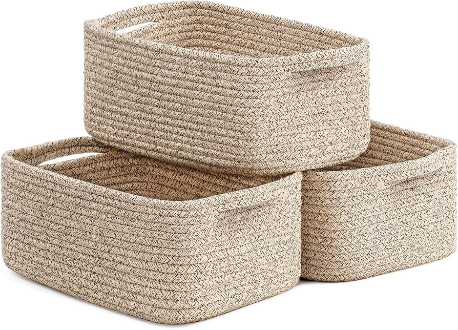 Storage Baskets, Small Basket for Gifts, Baskets for Shelves, Rope Basket for Organizing for Towe... | Amazon (UK)