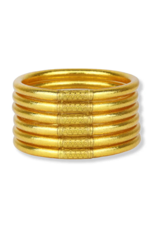 BudhaGirl Gold Bangle Bracelets Set Of 6 | The Willow Tree