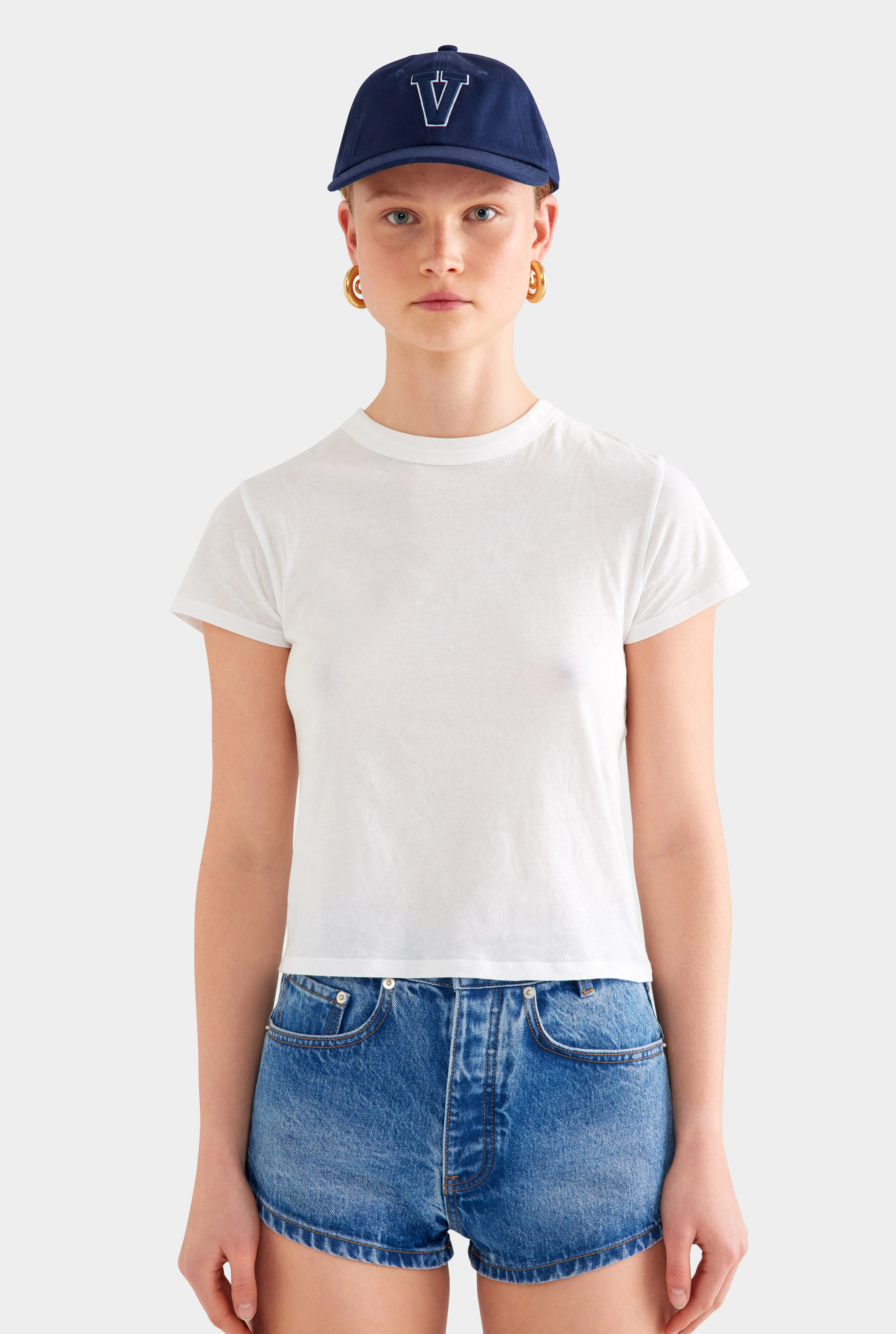 Womens Lightweight Cotton Baby Tee White | Venroy | Venroy AU