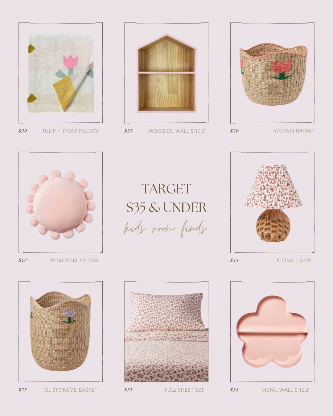 After browsing through Target I found the cutest decor pieces for a feminine, floral kid’s room!

P.S. all of these finds are $35 or less! Which one is your fave?

#girlsroomdecor #kidsroom #targetkids #affordabledecor #kidsroominspo

#LTKKids #LTKHome