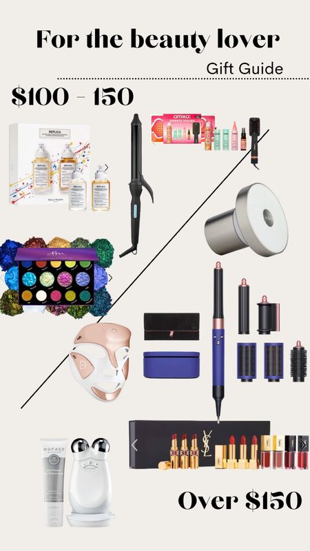 Beauty gifts. Makeup gifts. Dyson air wrap. Eyeshadow palette. Curling iron. Maison Margie la fragrances. By the fireside perfume. Makeup gift guide. Beauty gift guide  

#LTKHoliday #LTKbeauty #LTKGiftGuide