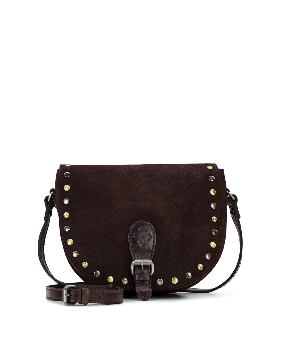 Isola Flap Crossbody 
         Garment Washed Burnished Suede | Patricia Nash Designs