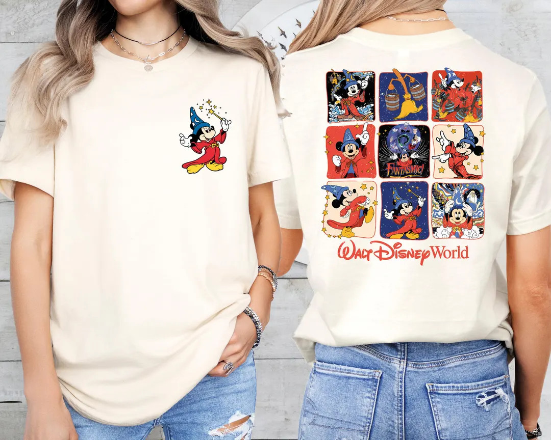 Disney Fantasia T-shirt, Mickey Magic Shirt, Fantasia Sorcerer T-shirt, Fantasmic Tee, Disney Tri... | Etsy (US)