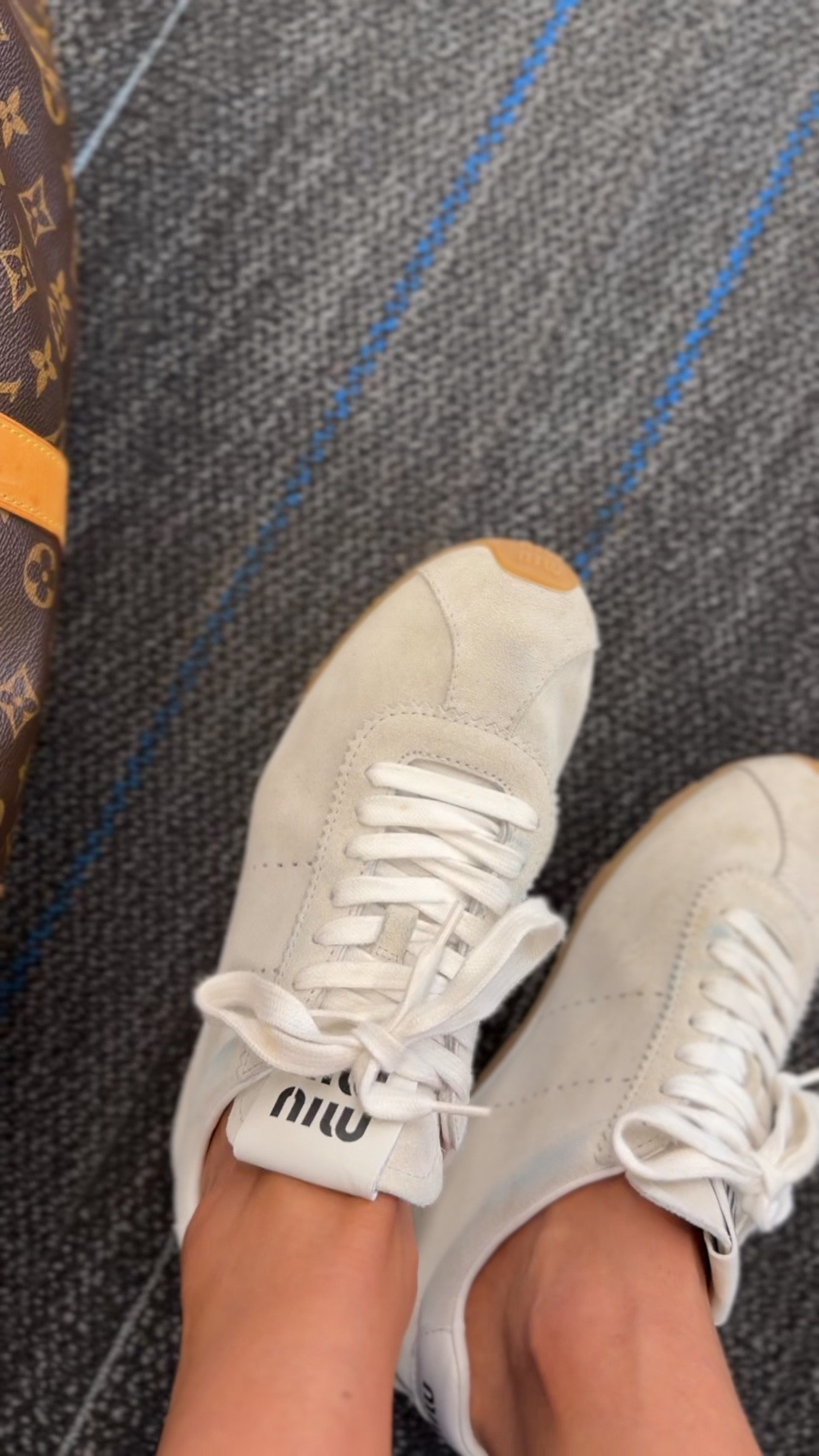 Ive had these suede Miu Miu sneakers for two years now, and I still love them as much if not more since the first day I got them. I don’t usually love to wear sneakers, but these are so fashionable. I brought these with me last year to Paris and wore them all the time. Worth the investment imo. They run TTS. ￼

#LTKTravel #LTKdayinmylife #LTKootd
