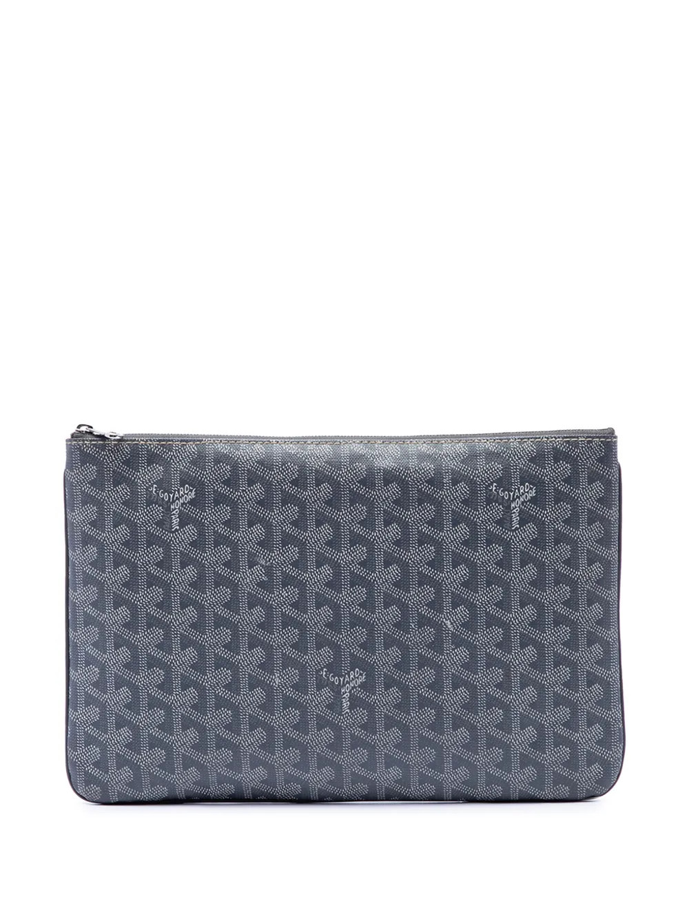 Goyard Pre-Owned 2017 Goyardine Senat MM clutch bag - Grey | Farfetch Global