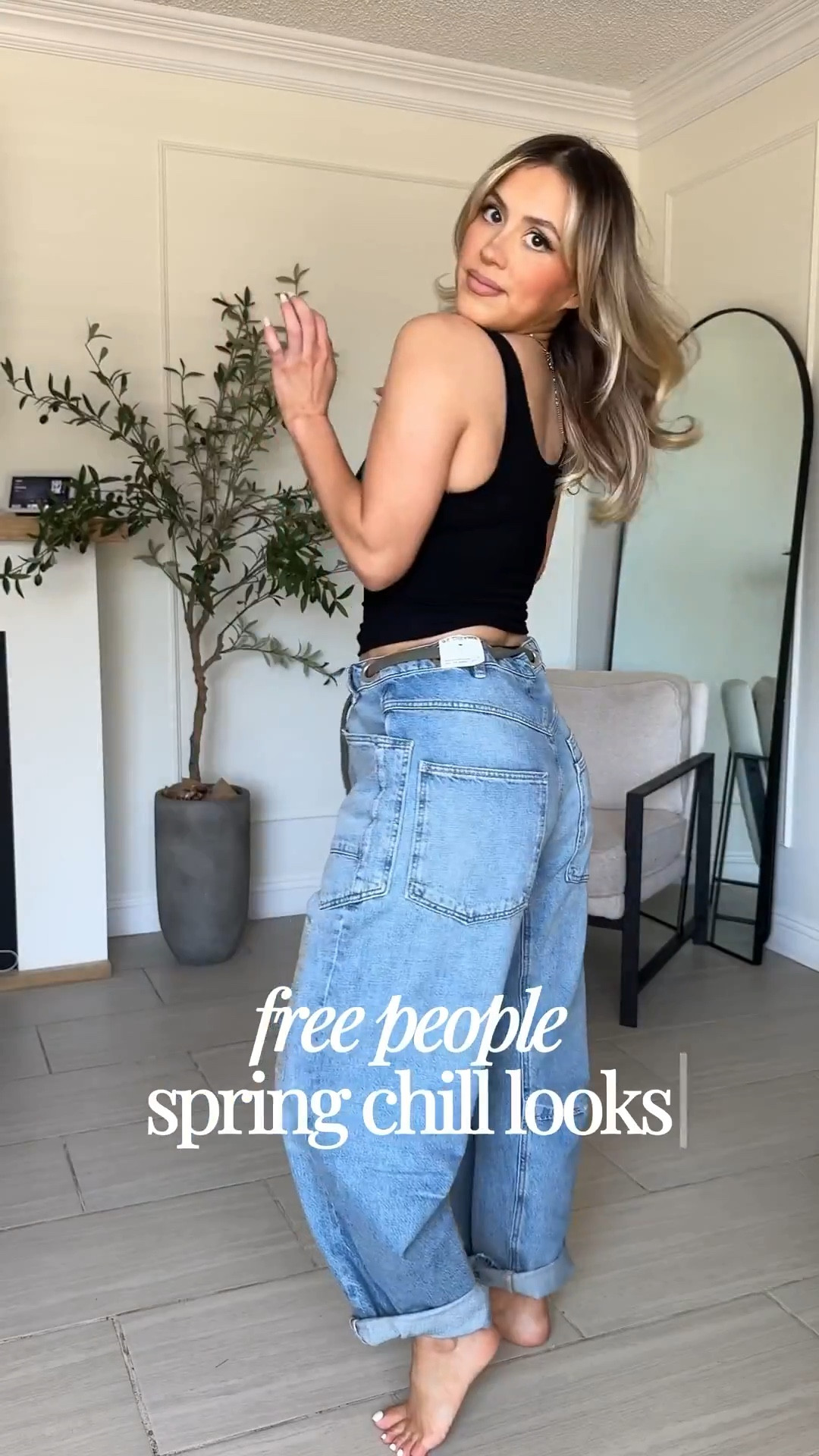 @freepeople Spring favorites 😍🙌🏼 I also linked the dupes from Amazon 🙌🏼🙌🏼

✔️ size 28 in jeans (I went up two sizes because I wanted a very baggy oversized fit). But I would've tried a size 26 if I wanted a perfect fitted fit. | this tank top is from Express. Trust me you need it. It's so good. It has really nice compression. I'm wearing an extra small. | the cardigan is from @aerie (another favorite!)

✔️ I'm wearing an extra small in the jumpsuit and all the dresses! I feel like free people runs a little big so don't be afraid to size down. 
  

#LTKootd #LTKgrwm #LTKPetite