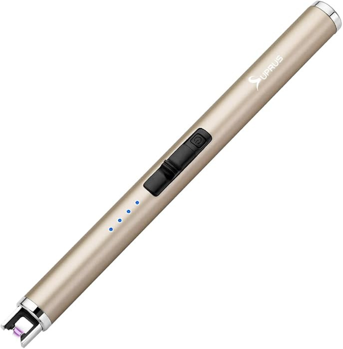 SUPRUS Electric Lighter Candle Type C Rechargeable Lighter with Upgraded LED Battery Display Safe... | Amazon (US)
