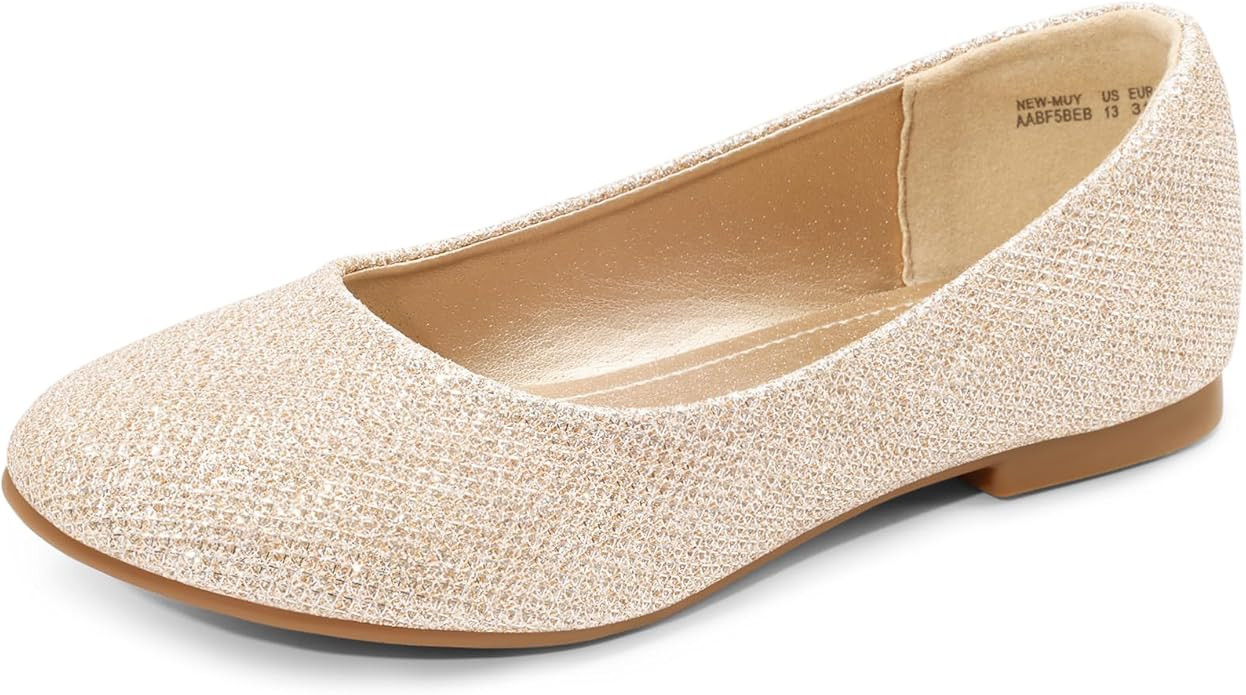 DREAM PAIRS Girls Dress Shoes Slip on Ballerina Flats（Toddler/Little Kid/Big Kid） | Amazon (US)