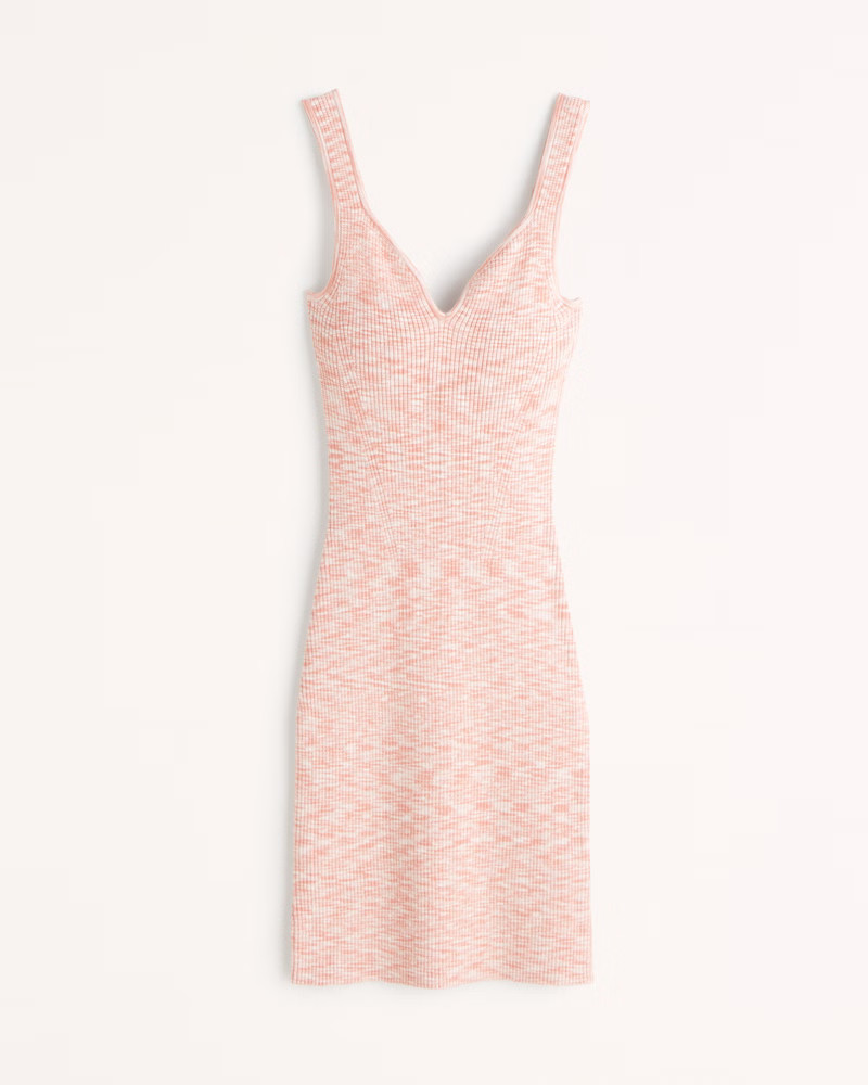 Elevated Knit Notch-Neck Mini Dress | Abercrombie & Fitch (US)