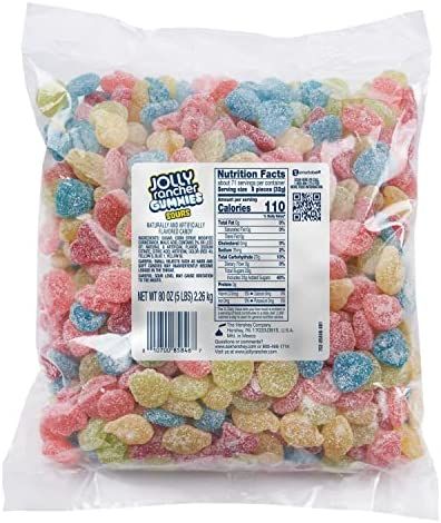 JOLLY RANCHER Sours Assorted Fruit Flavored Gummies Candy, Movie Snack, 5 lb Bulk Bag | Amazon (US)