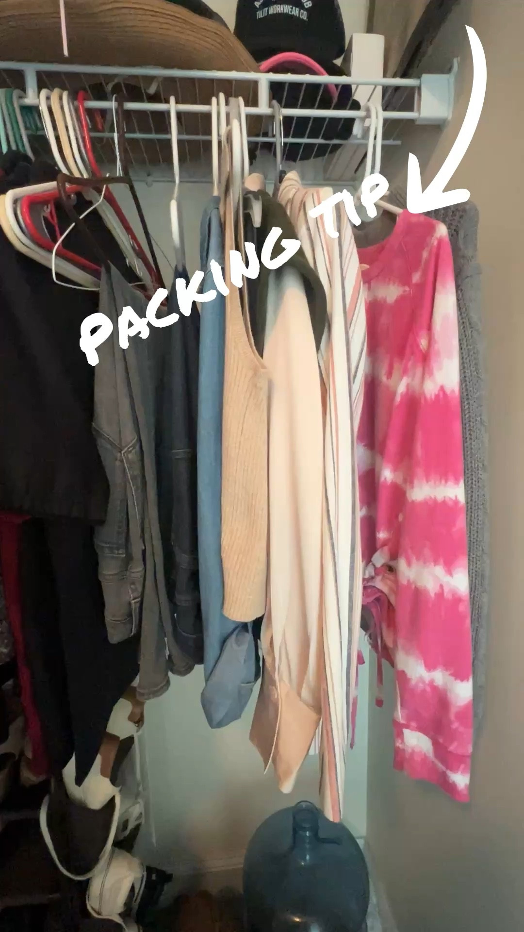 Easy #packing tip. Simply find a spot to hang or lay out your outfits for your trip. Both a departing and returning. #travel outfit as well as your fits for the trip.✈️
Taking mix and match pieces that are color coordinated make packing lighter so doable.🙂￼

#LTKTravel