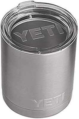 YETI Rambler 10 oz Lowball, Vacuum Insulated, Stainless Steel with Standard Lid | Amazon (US)