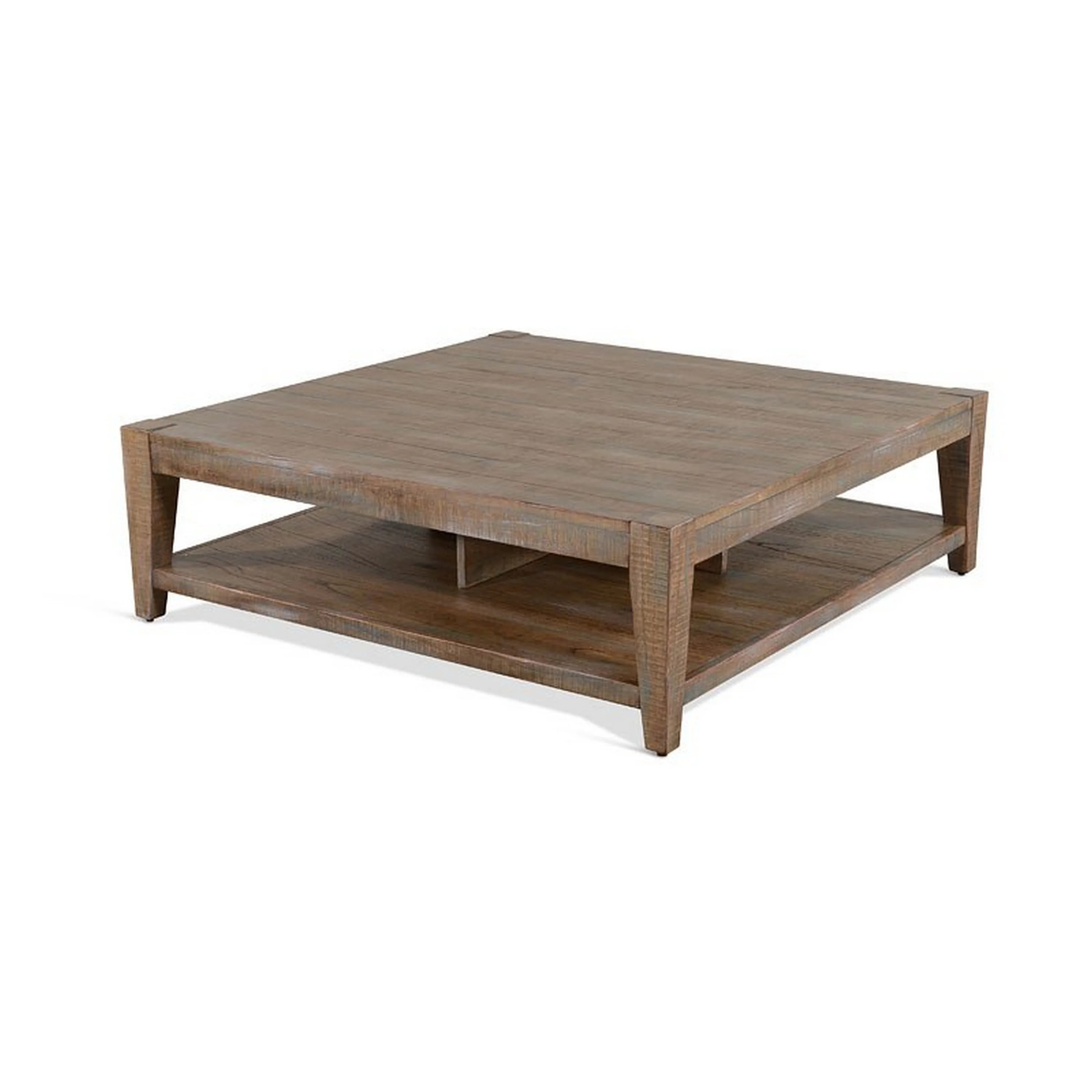 Lilly Coffee Table, 1 Shelf, Light Brown Mahogany, Square 48 Inch | Walmart (US)