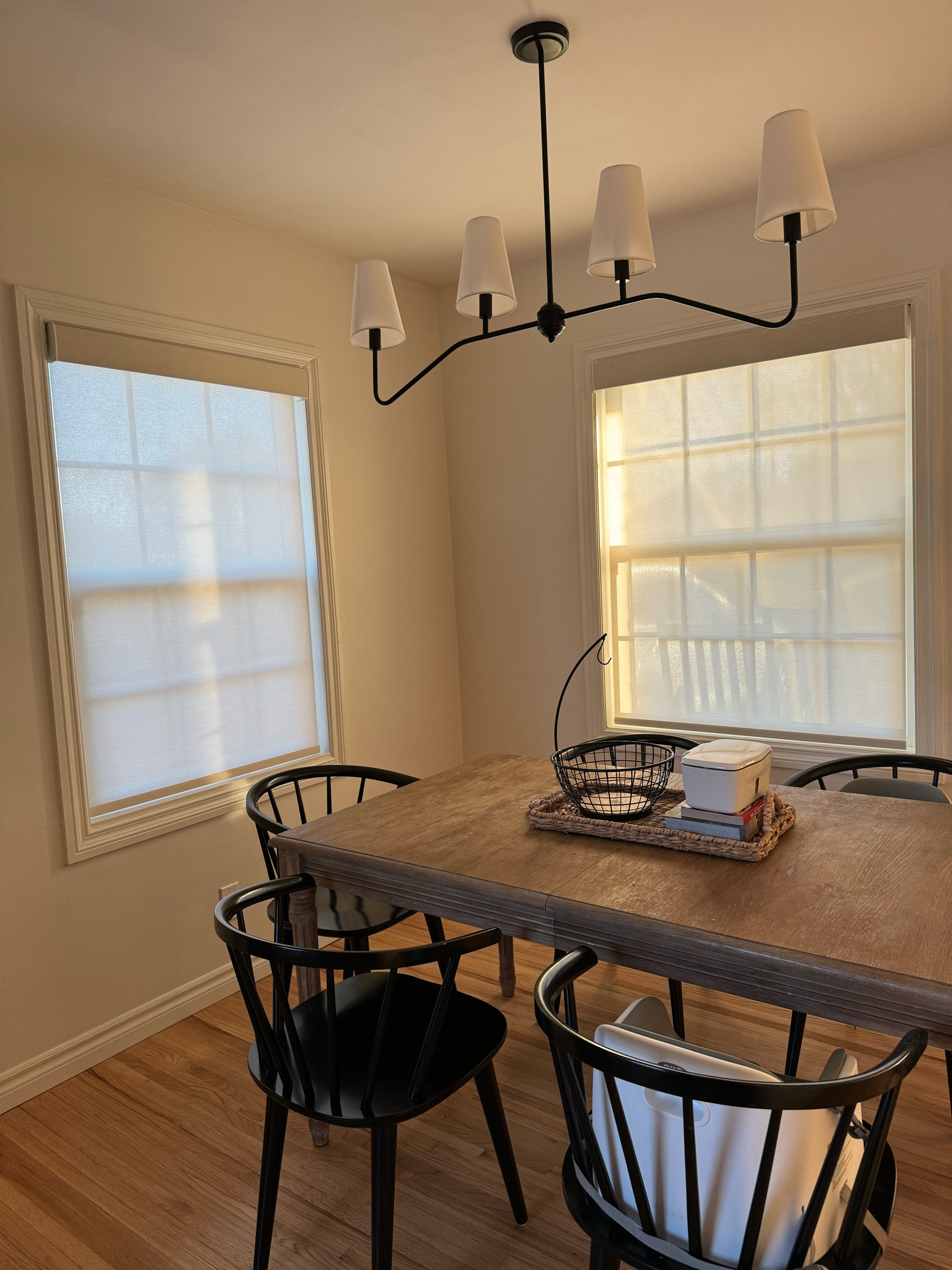 Our Dining Room • dining chairs, dining table, dining table set up, booster seat, pendant lighting, chandelier, dining room light, table decor • 

#LTKhome