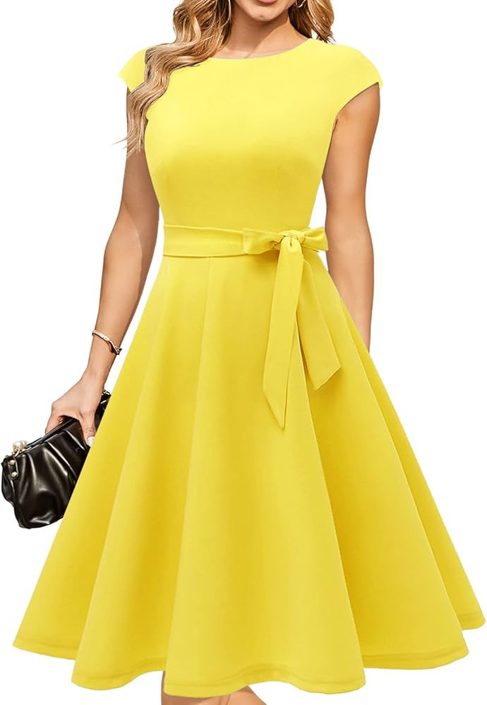 DRESSTELLS Women's Cocktail Dresses 2024 Formal Modest Wedding Guest Dress, Graduation Prom & Bri... | Amazon (US)