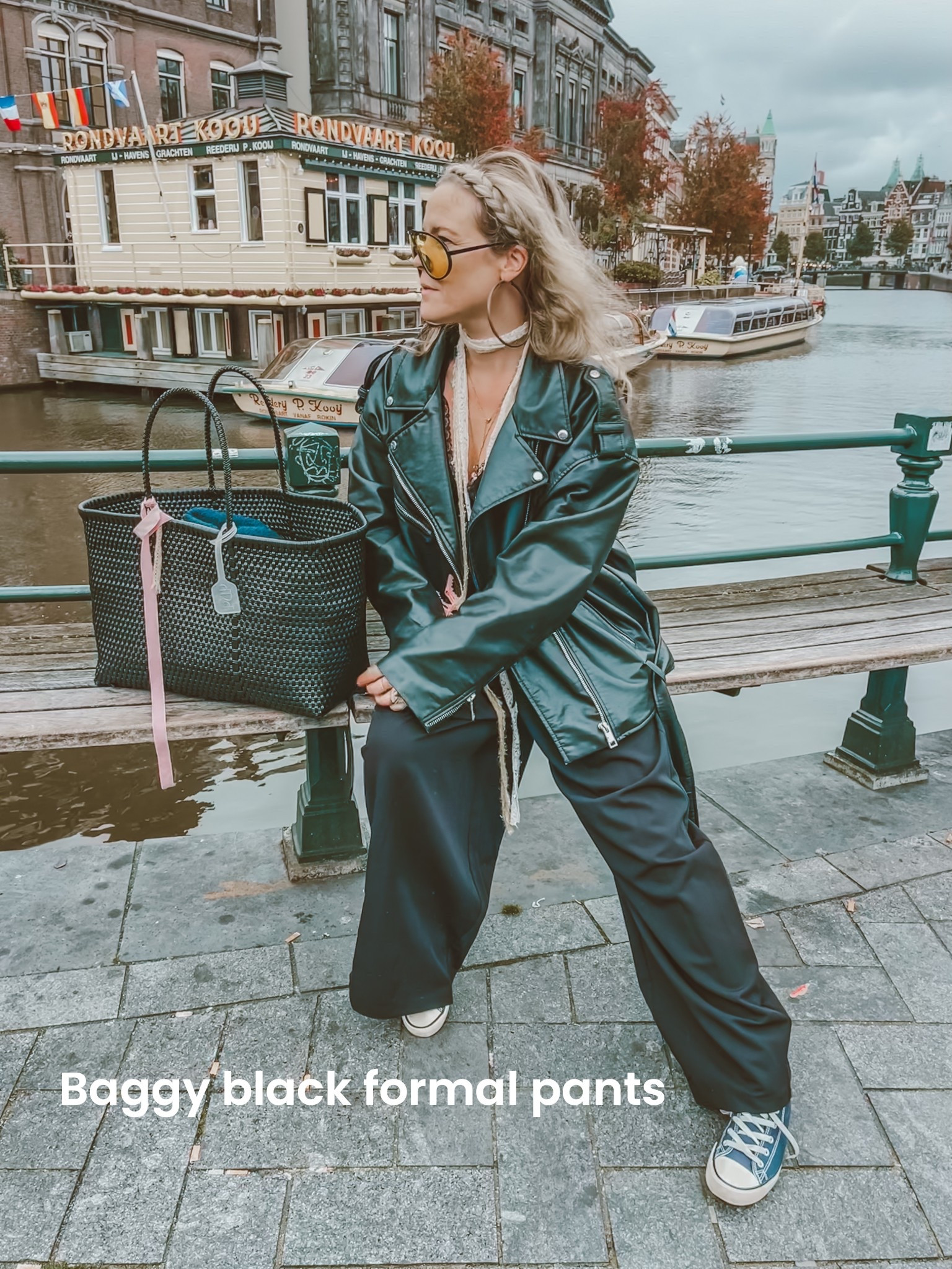 Baggy black pants love this fit of these trousers wearing her some more oversized 🖤🖤 also linked an amazing similar biker belted black leather jacket xoxo #falloutfits  #autumn

#LTKSeasonal #LTKU #LTKStyleTip