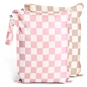 Tiny Twinkle Mess Proof Wet Bags | 2-Pack Reusable Waterproof Wet Bags for Swimsuits | Baby Cloth... | Amazon (US)